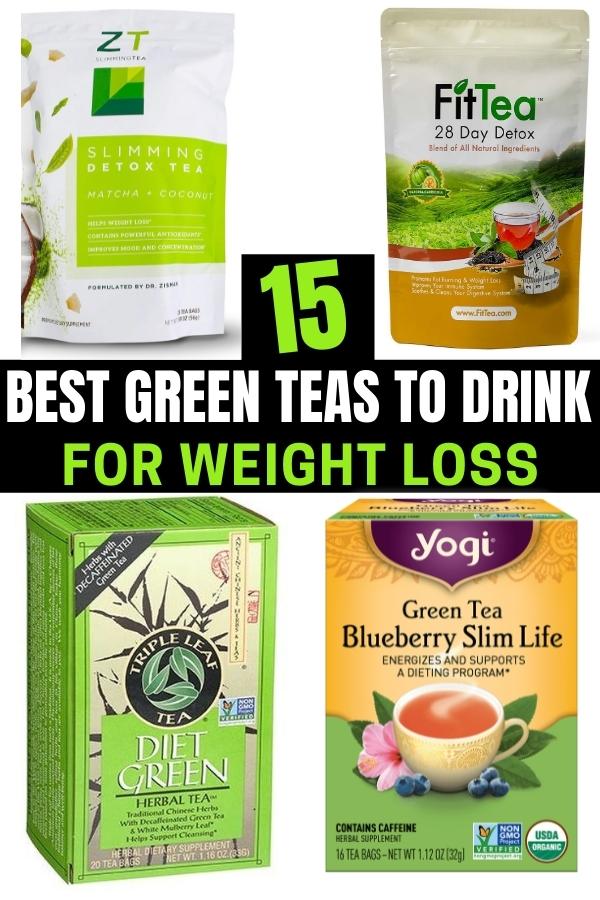 A compilation of four of the best green teas for weight loss.