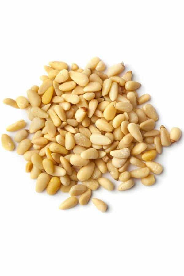 A bunch of pine nuts.