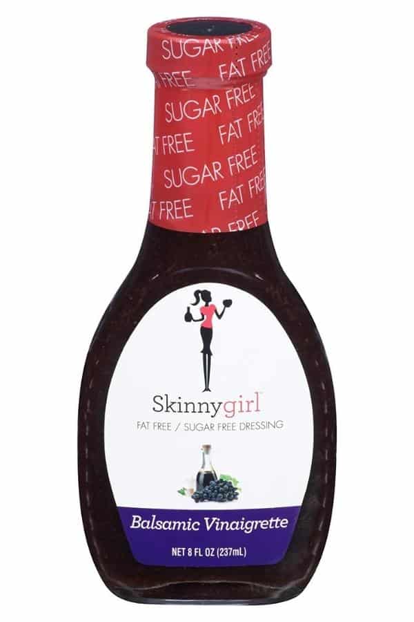A bottle of Skinnygirl balsamic vinaigrette.