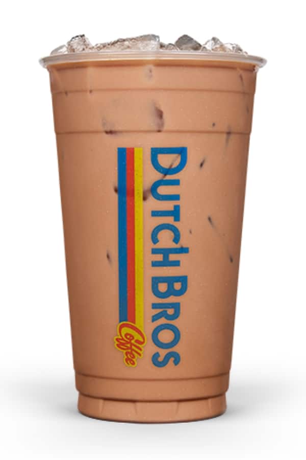 a clear cup of dutch bros sugar free almond milk cocomo