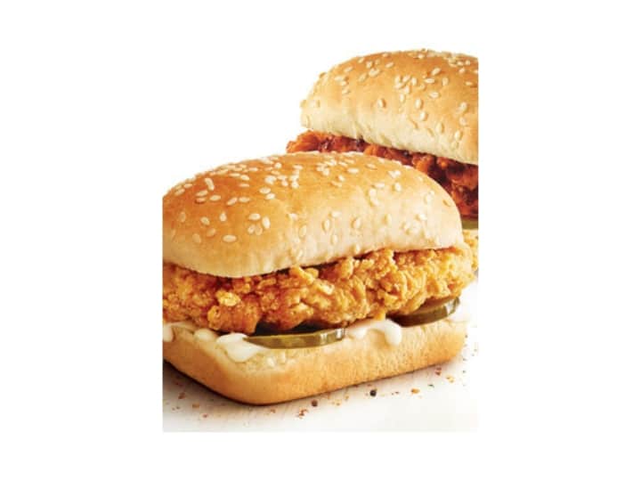 A crispy chicken sandwich.