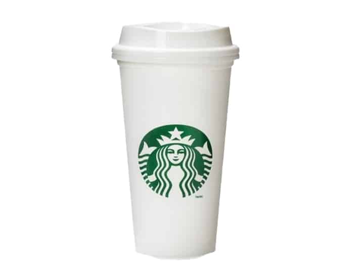 A cup of Starbucks coffee.