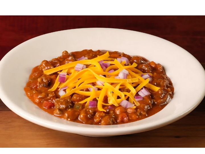 A bowl of Texas Roadhouse Texas Red chili